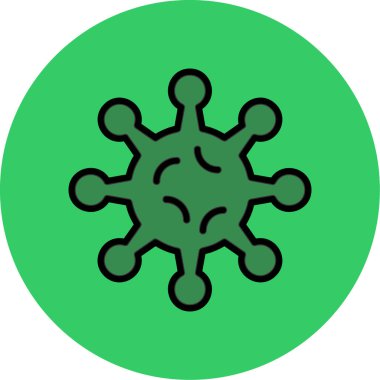 bakteri simgesi vektör illüstrasyonu