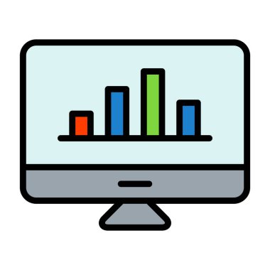 analitik düz vektör simgesi