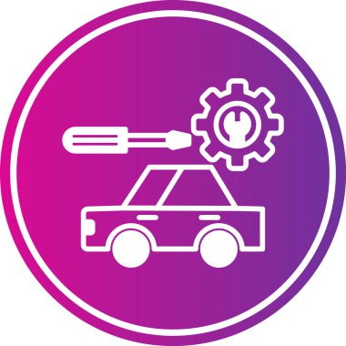 Araba tamir simge vektör çizim
