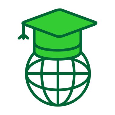 eğitim vektörü renk çizgisi simgesi