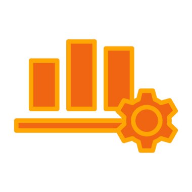 çubuk grafik simgesini, basit vektör çizim