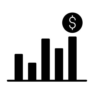 Grafik simgesi olan dolar işareti