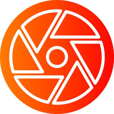 Dairesel işaret simgesinin vektör illüstrasyonu