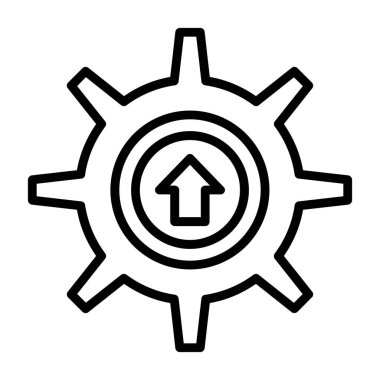 dişli simgesi vektör illüstrasyonu