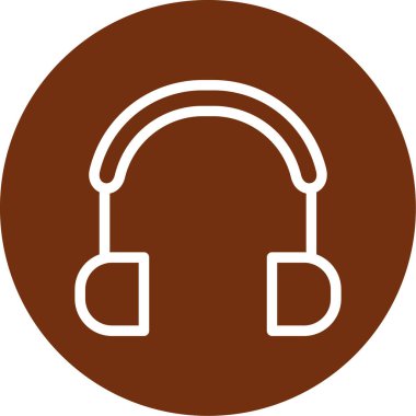 Kulaklık. Web simgesi basit tasarım