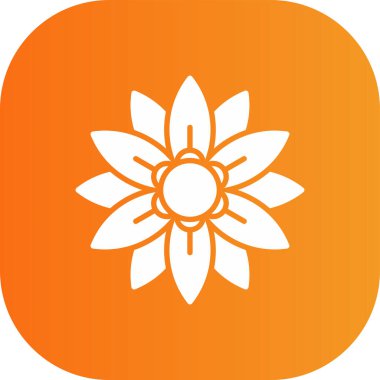 güzel çiçek sembolü vektör simgesi