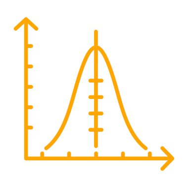 Sarı bir grafiğin çizgi simgesi
