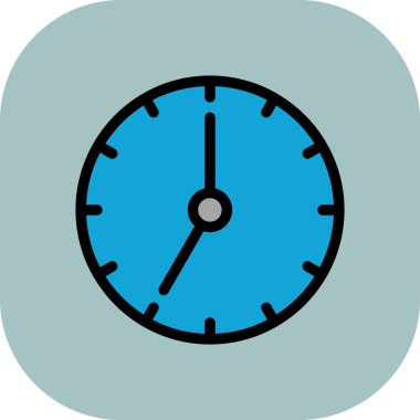 Saat simgesi, vektör illüstrasyonu