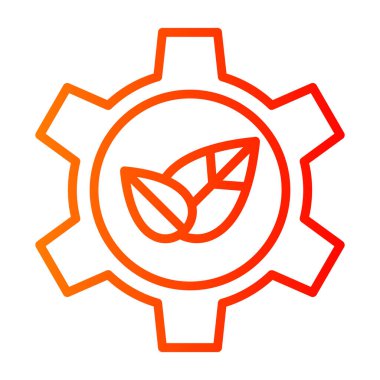 Eko yaprak simgesi, basit vektör illüstrasyonu