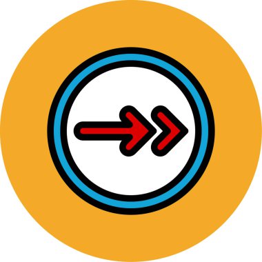 ok simgesi, vektör illüstrasyonu