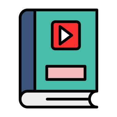 çevrimiçi kitap simgesi, vektör illüstrasyonu