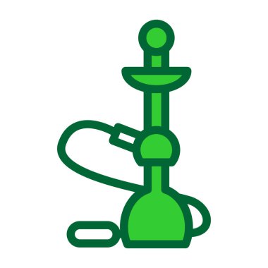 Beyaz arka plan üzerinde nargile şeffaf işareti izole nargile simge vektör