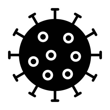 Virüs simgesi. Virüs vektör simgesi web için basit örnek