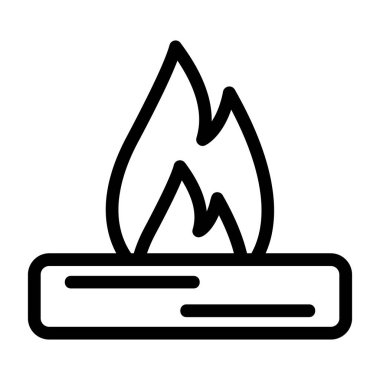 Alev ikonu ana hat vektörünü ateşle. Ateş!