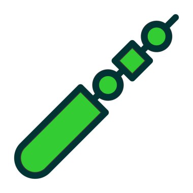 yeşil boya silindiri simgesi, basit stil