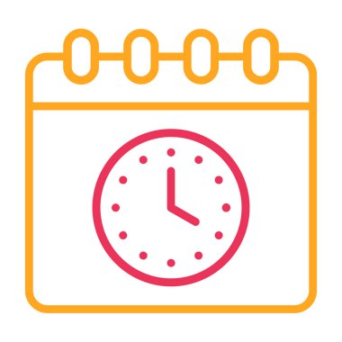 Saat. Web simgesi basit illüstrasyon