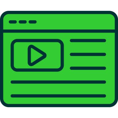 Video oynatıcı simgesi. beyaz arkaplanda izole edilmiş web tasarımı için çalma vektörü simgesi