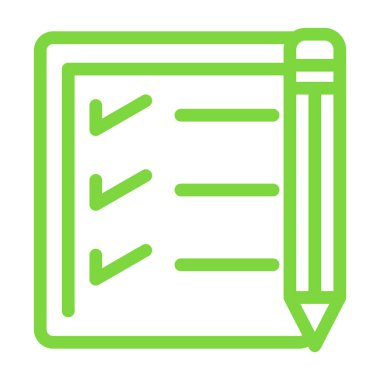 Kontrol listesi simgesi vektör illüstrasyonu