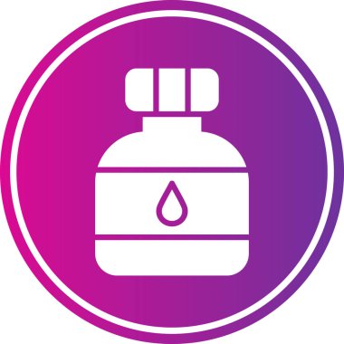 Yağ şişesi. Basit resimleme