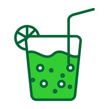 Portakal suyu web simgesi, vektör illüstrasyonu