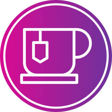 Kahve. Web simgesi basit illüstrasyon