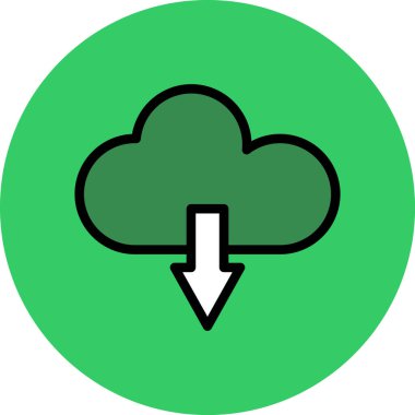 bulut indirme vektör simgesi