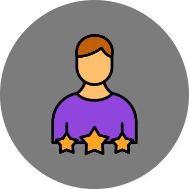 Bir erkekle yıldız.