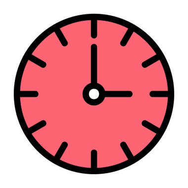 Saat simgesi vektör illüstrasyonu