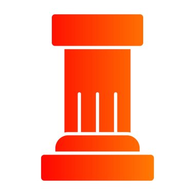 Arka planda kırmızı vektör simgesi.