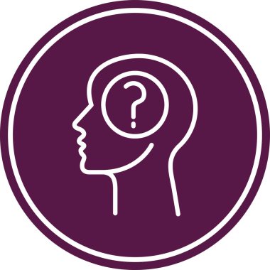 Beyin. Web simgesi basit illüstrasyon