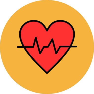 Kalp ikonu vektör illüstrasyonu