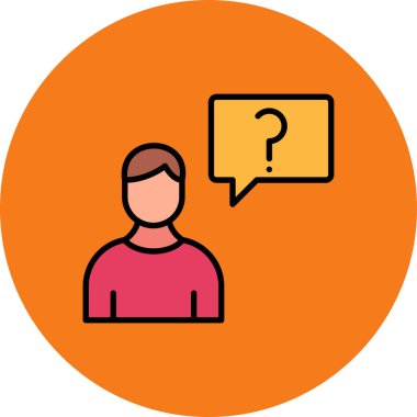 insan kafasıyla konuşma balonu ve soru