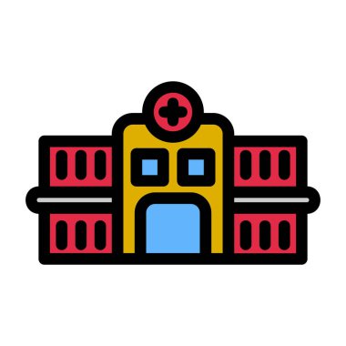 Hastane Simgesi Vektör İllüstrasyonu