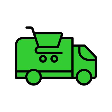 Bir kamyonun vektör çizimi