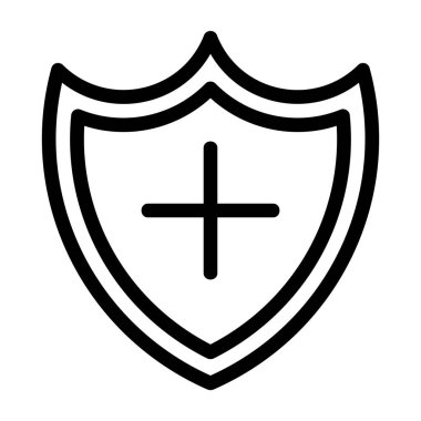 kalkan ikon vektör illüstrasyonu