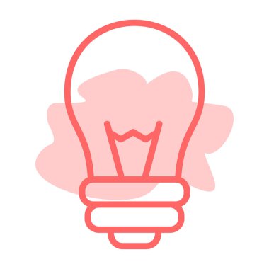 ampul vektör simgesi çizim tasarımı