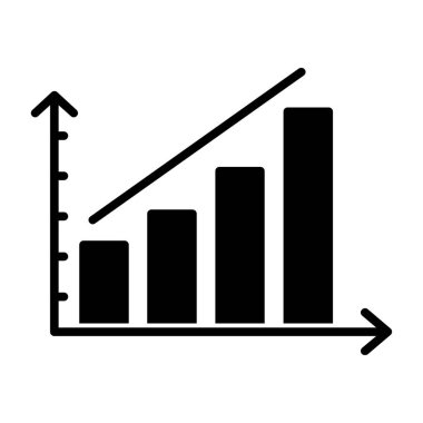 Web ve mobil uygulama tasarımı, diyagramı, logosu için beyaz arkaplanda izole edilmiş grafik simgesi vektörü
