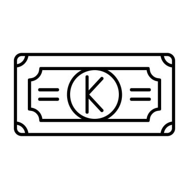 para vektörü ince çizgi simgesi