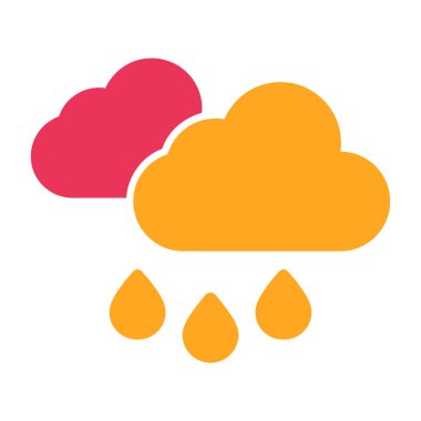 yağmur ikonu vektör illüstrasyonu