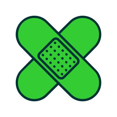 bandaj düz simge, vektör illüstrasyon