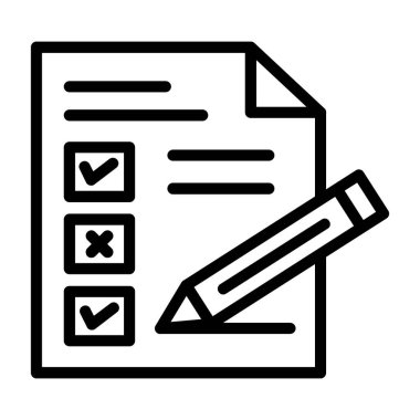 Simge vektör illüstrasyonunu listele