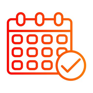 Takvim simgesi vektör illüstrasyonu