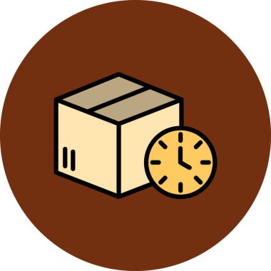 Saat dağıtım simgesi vektör illüstrasyonu