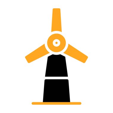 yel değirmeni simgesi beyaz arka plan üzerinde
