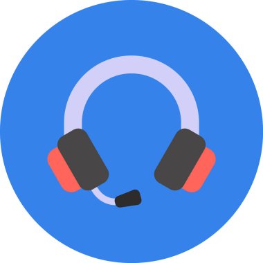 kulaklık ağ simgesi basit illüstrasyon