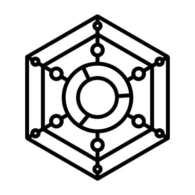 Kristal kürenin çizgi simgesi