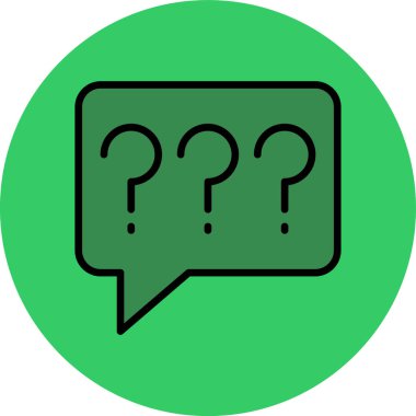 Soru işareti. Basit resimleme