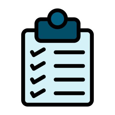 Kontrol listesi simgesi vektör illüstrasyonu