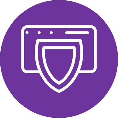 Kalkan simgesinin vektör illüstrasyonu