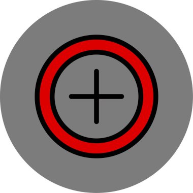 Siyah ve beyaz arkaplanı olan yuvarlak simge